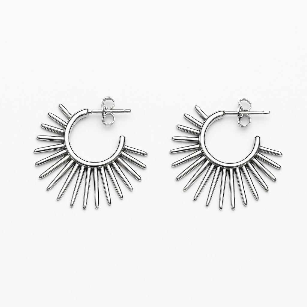 Boucles d'Oreilles Solaires - Acier Inoxydable Hypoallergénique