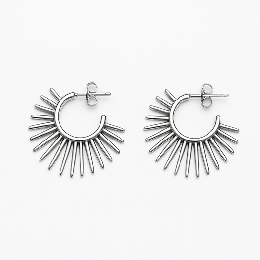 Boucles d'Oreilles Solaires - Acier Inoxydable Hypoallergénique